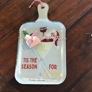 Mud Pie Festive Santa cocktail serving tray.